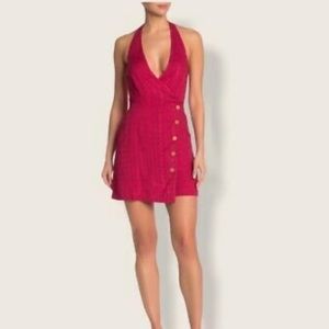 Red lspace halter dress size small